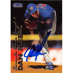 570653 Toronto Blue Jays, SC Dan Plesac Autographed Baseball Card - 1999 Fleer Tradition No.523