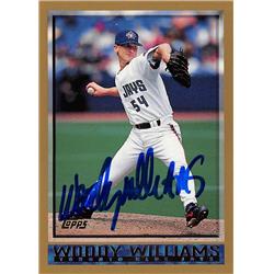 570659 Toronto Blue Jays, SC Woody Williams Autographed Baseball Card - 1998 Topps No.224