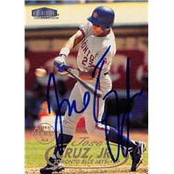 570669 Toronto Blue Jays, SC Jose Cruz Jr. Autographed Baseball Card - 1998 Fleer Tradition No.275