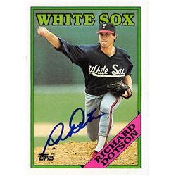 570852 Chicago White Sox, SC Richard Dotson Autographed Baseball Card - 1988 Topps No.209