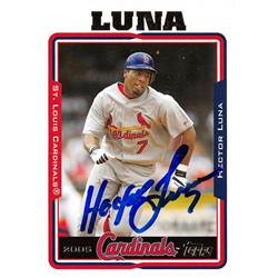 570867 St. Louis Cardinals, SC Hector Luna Autographed Baseball Card - 2005 Topps No.617