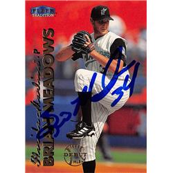 570906 Florida Marlins, SC Brian Meadows Autographed Baseball Card - 1999 Fleer Tradition No.536