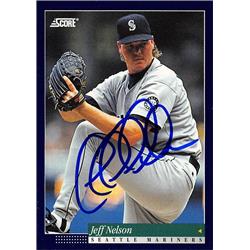 571058 Seattle Mariners Jeff Nelson Autographed Baseball Card - 1994 Score No.302