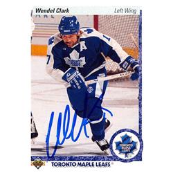571530 Toronto Maple Leafs Wendel Clark Autographed Hockey Card - 1991 Upper Deck No.3