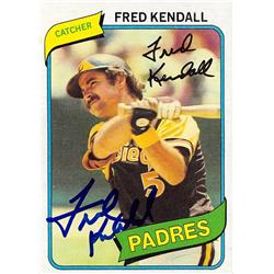 570508 San Diego Padres, SC Fred Kendall Autographed Baseball Card - 1980 Topps No.598 -  Autograph Warehouse