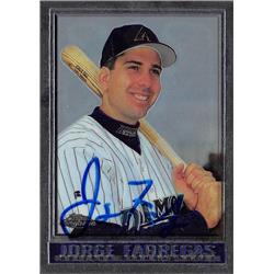 570603 Arizona Diamondbacks, SC Jorge Fabregas Autographed Baseball Card - 1998 Topps Chrome No.367