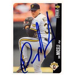 570672 Pittsburgh Pirates, SC Dan Miceli Autographed Baseball Card - 1996 Upper Deck No.264