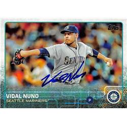 571191 Seattle Mariners Vidal Nuno Autographed Baseball Card - 2015 Topps No.US306