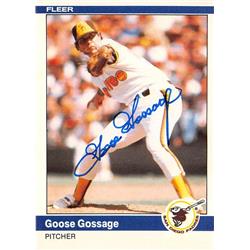 571818 San Diego Padres Rich Goose Gossage Autographed Baseball Card - 1984 Fleer No.u44 -  Autograph Warehouse