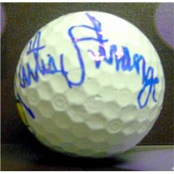 572152 PGA US Open Champion 2X Wake Forest University Demon Deacons Curtis Strange Autographed Golf Ball with Free Display Cube