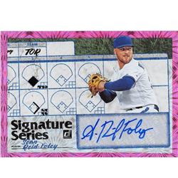 572288 Toronto Blue Jays 67 Sean Reid Foley Autographed Baseball Card - 2019 Donruss No.SSSF Certified Refractor