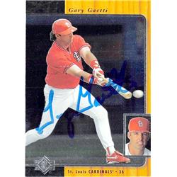572317 St Louis Cardinals Gary Gaetti Autographed Baseball Card - 1996 Upper Deck SP 154
