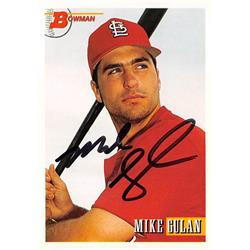 572362 St Louis Cardinals Mike Gulan Autographed Baseball Card - 1993 Topps Bowman No.656