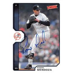 572431 New York Yankees Ramiro Mendoza Autographed Baseball Card - 2002 Upper Deck Victory No.222