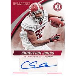 572608 Alabama Crimson Tide Christion Jones Autographed Football Card - 2016 Panini Team Collection No.CJ-AL