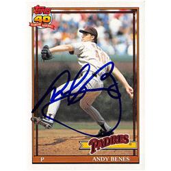 570513 San Diego Padres, SC Andy Benes Autographed Baseball Card - 1991 Topps No.307 -  Autograph Warehouse