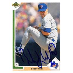 570598 Texas Rangers, SC Bobby Witt Autographed Baseball Card - 1991 Upper Deck No.627
