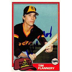 570780 San Diego Padres, SC Tim Flannery Autographed Baseball Card - 1981 Topps No.579 -  Autograph Warehouse