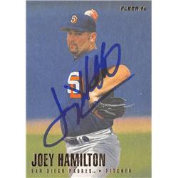 570820 San Diego Padres, SC Joey Hamilton Autographed Baseball Card - 1996 Fleer No.568
