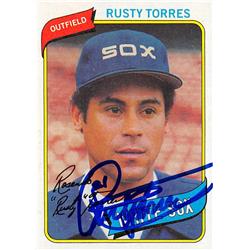 570835 Chicago White Sox, SC Rusty Torres Autographed Baseball Card - 1980 Topps No.36