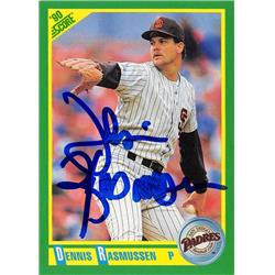 570933 San Diego Padres Dennis Rasmussen Autographed Baseball Card - 1990 Score No.129