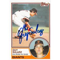 570939 San Francisco Giants Guy Sularz Autographed Baseball Card - 1983 Topps No.379