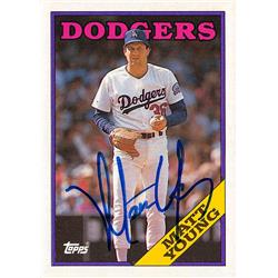 571130 Los Angeles Dodgers Matt Young Autographed Baseball Card - 1988 Topps No.736