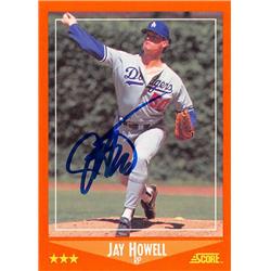 571140 Los Angeles Dodgers Jay Howell Autographed Baseball Card - 1988 Score No.35T