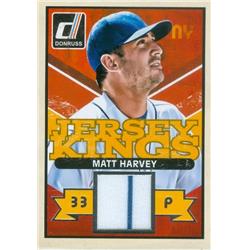 571556 New York Mets Matt Harvey Player Worn Jersey Patch Baseball Card - 2014 Panini Donruss Jersey Kings No.22