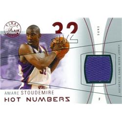 571708 Phoenix Suns Amare Stoudemire Player Worn Jersey Patch Basketball Card - 2004 Fleer Flair Hot Numbers No.HNAS