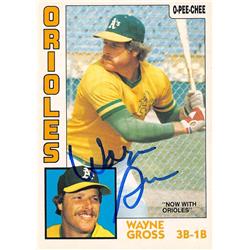 572241 Baltimore Orioles Wayne Gross Autographed Baseball Card - 1984 O-Pee-Chee No.263