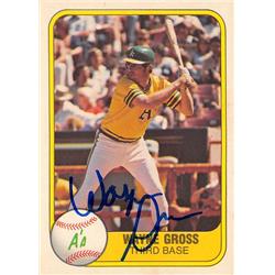 572246 Oakland Athletics Wayne Gross Autographed Baseball Card - 1981 Fleer No.587