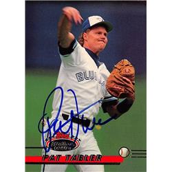 572257 Toronto Blue Jays Pat Tabler Autographed Baseball Card - 1993 Topps Stadium Club No.160