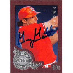 572323 St Louis Cardinals Gary Gaetti Autographed Baseball Card - 1997 Fleer EXL No.265 Smoked