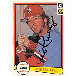 572353 St Louis Cardinals Mike Ramsey Autographed Baseball Card - 1982 Donruss No.316