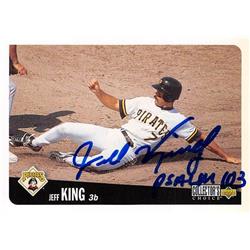 572442 Pittsburgh Pirates SC Jeff King Autographed Baseball Card - 1996 Upper Deck No.258