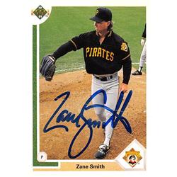 572551 Pittsburgh Pirates Zane Smith Autographed Baseball Card - 1991 Upper Deck No.759