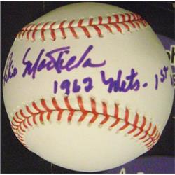 OMLB Sharpie Felix Mantilla Autographed Baseball - Inscribed 1962 Mets 1st Walk