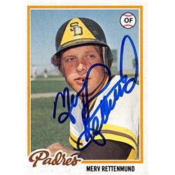 570516 San Diego Padres, SC Merv Rettenmund Autographed Baseball Card - 1978 Topps No.566