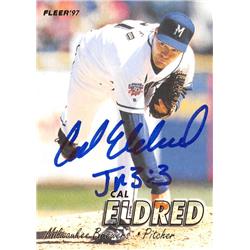 570700 Milwaukee Brewers, SC Cal Eldred Autographed Baseball Card - 1997 Fleer No.578