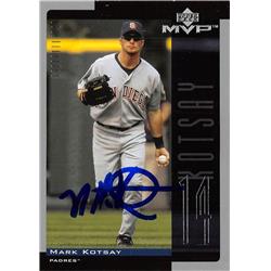 570829 San Diego Padres, SC Mark Kotsay Autographed Baseball Card - 2001 Upper Deck MVP No.273