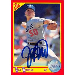 571294 Los Angeles Dodgers Jay Howell Autographed Baseball Card - 1990 Score No.227