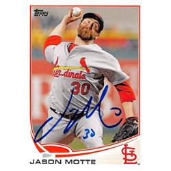 572336 St Louis Cardinals Jason Motte Autographed Baseball Card - 2013 Topps No.130
