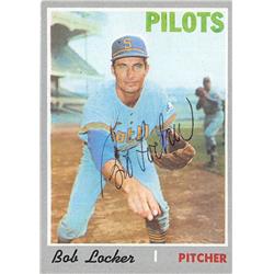 Autograph Warehouse 572711 Seattle Pilots 67 Bob Locker Autographed Baseball Card - 1970 Topps No.249