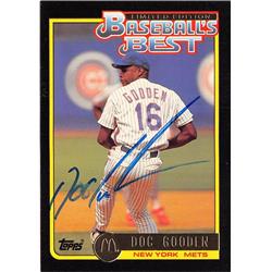 583102 New York Mets Doc Dwight Gooden Autographed Baseball Card - 1992 Topps McDonalds Best No.32
