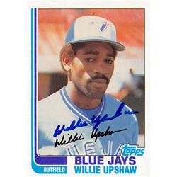 570477 Toronto Blue Jays, SC Willie Upshaw Autographed Baseball Card - 1982 Topps No.196
