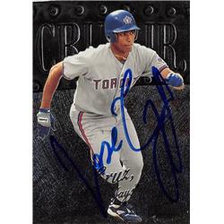 570649 Toronto Blue Jays, SC Jose Cruz Jr. Autographed Baseball Card - 1999 Skybox Metal Universe No.29