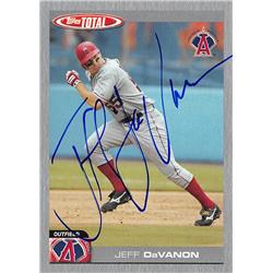 570692 Anaheim Angels, SC Jeff Devanon Autographed Baseball Card - 2004 Topps Total Silver No.536
