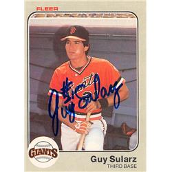 570938 San Francisco Giants Guy Sularz Autographed Baseball Card - 1983 Fleer No.273