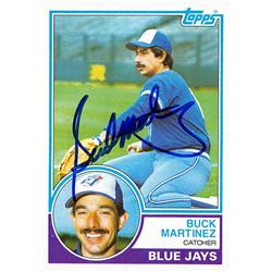 571218 Toronto Blue Jays Buck Martinez Autographed Baseball Card - 1983 Topps No.733